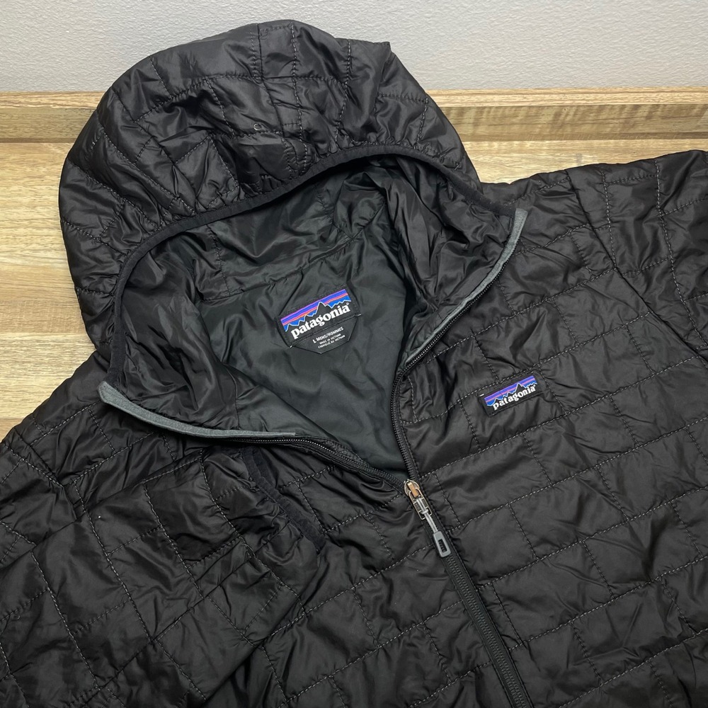 Patagonia Mens Nano Puff Hoody Black Quilted Insulated Jacket 84222 Large *READ*